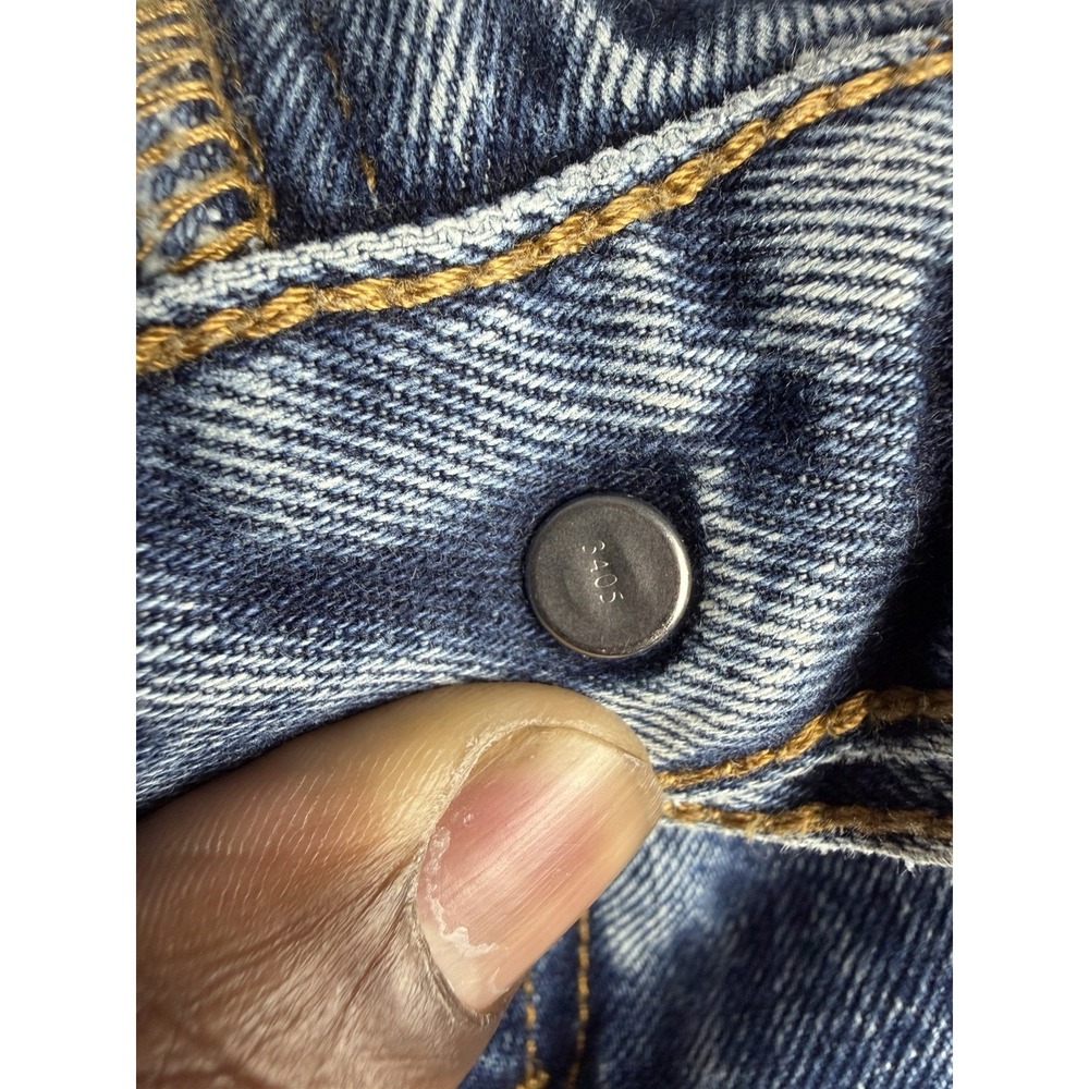 Y2K Levi's 505 Regular Fit Faded Distressed Denim Jeans W32 L31 - Picture 6 of 10